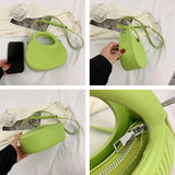 Striped PU Leather Crossbody Bag for Women