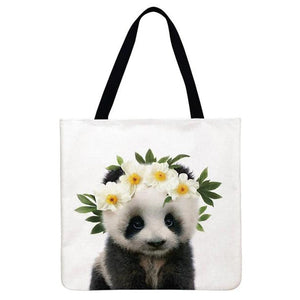 Christmas Cat Dog Cartoon Printed Shoulder Shopping Bag