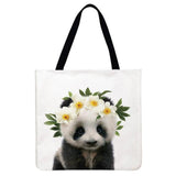 Christmas Cat Dog Cartoon Printed Shoulder Shopping Bag