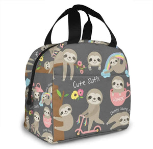 Sloth Insulated Lunch Bag for Women Office School Picnic