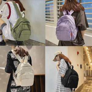 Mini Canvas Travel Backpack for Teenager Girls