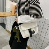 Harajuku Canvas Crossbody Bag Women Diag Shoulder Pouch