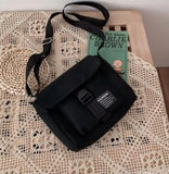 Harajuku Canvas Crossbody Bag Women Diag Shoulder Pouch