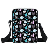 Small Cat Print Casual Women Messenger Bag Girls Shoulder Travel Satchel