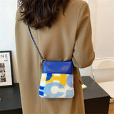 Faux Fur Shoulder Crossbody Bag Winter Lady Phone Wallet