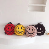 Smiling Face Backpack Women Cartoon Printed Backpacks Children Nylon Travel Bag