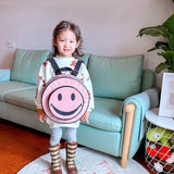 Smiling Face Backpack Women Cartoon Printed Backpacks Children Nylon Travel Bag