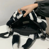 Soft Plush Small Tote Women Handbags Lady Handbags Casual Shopper Bag...