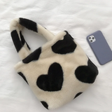 Soft Plush Women's Shoulder Bag - Faux Fur Tote Bag