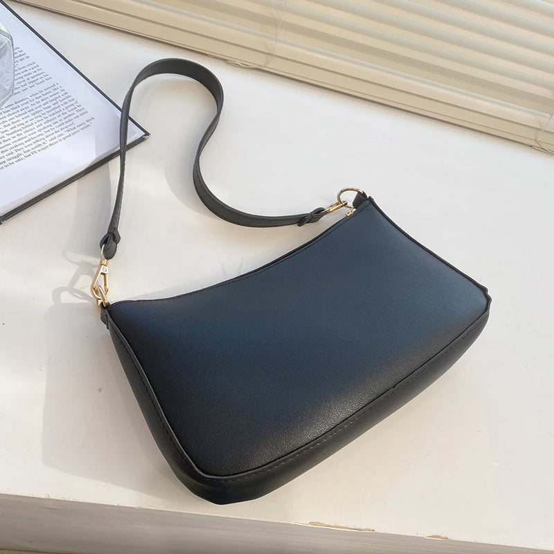 Small PU Leather Shoulder Bags For Women Summer Underarm Bags And Purses