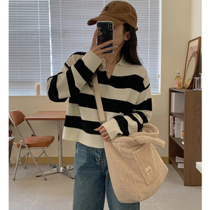 Solid Women Plush Shoulder Bag Large Capacity Lamb Like Fabric Crossbody Bags