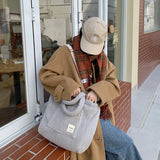 Solid Women Plush Shoulder Bag Large Capacity Lamb Like Fabric Crossbody Bags
