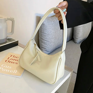 Small Shoulder Bags Soft PU Leather Handbags Ladies Underarm Bag