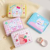 Square Cartoon ID Bag Wallet Mini Clutch Wallet Coin Purse Card Holder