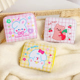 Square Cartoon ID Bag Wallet Mini Clutch Wallet Coin Purse Card Holder