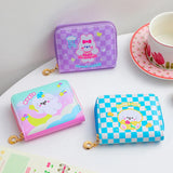 Square Cartoon ID Bag Wallet Mini Clutch Wallet Coin Purse Card Holder