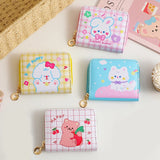 Square Cartoon ID Bag Wallet Mini Clutch Wallet Coin Purse Card Holder