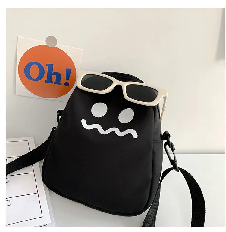 Square Ghost Nylon Women Small Crossbody Bag
