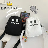Square Ghost Nylon Women Small Crossbody Casual Student Girls Messenger Bag