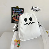 Square Ghost Nylon Women Small Crossbody Bag
