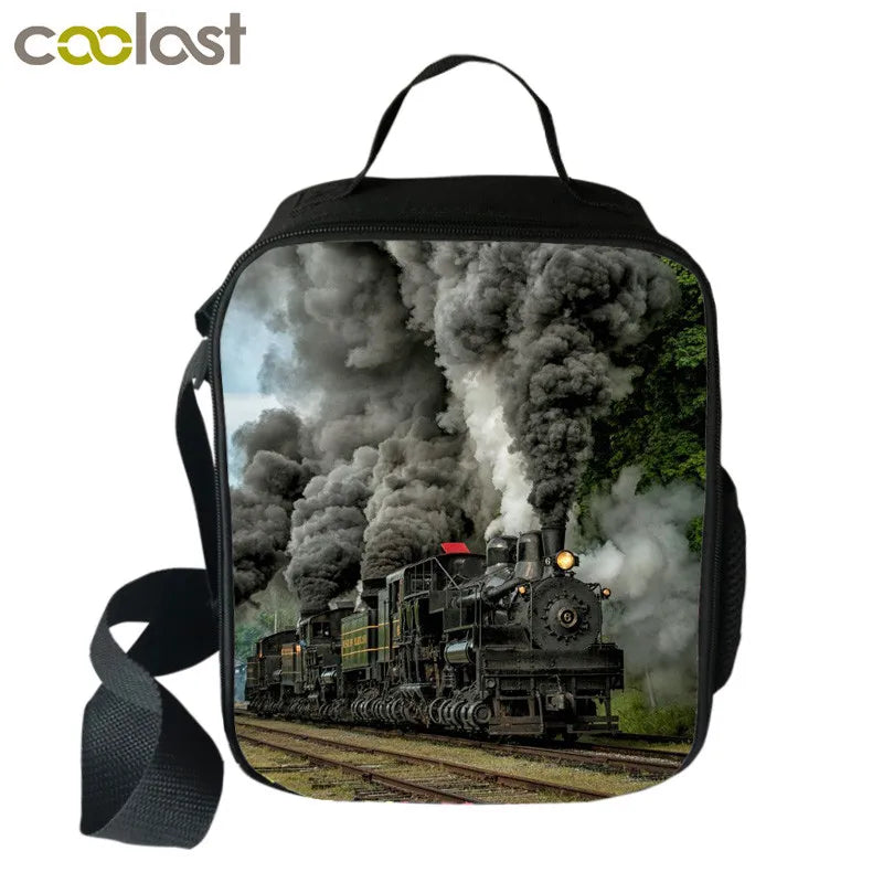 Steam Train Lunch Bag Insulated Picnic Food Bag