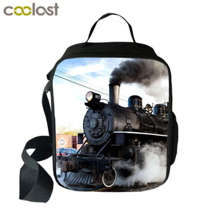 Steam Train Lunch Bag Insulated Picnic Food Bag