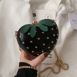 Heart Shape Clutch Bag Mini Chain Purses Handbags for Women
