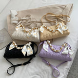 Mini PU Leather Crossbody Shoulder Bag with Scarf