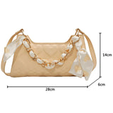 Mini PU Leather Crossbody Shoulder Bag with Scarf