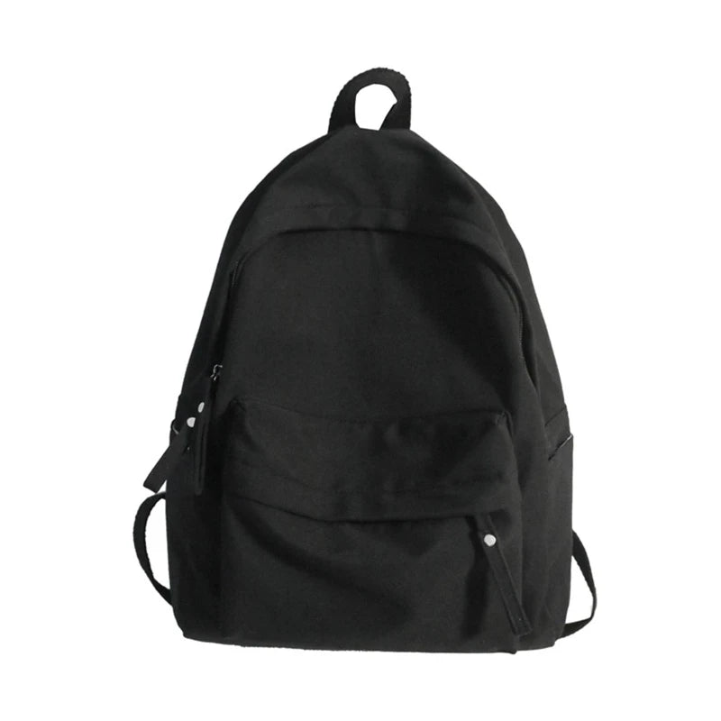 Solid Youth Bookbag Student Girls Boys Casual Large Capacity School Travel Bag