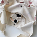 Peach Print Eco Shoulder Bag for School Girls and Women