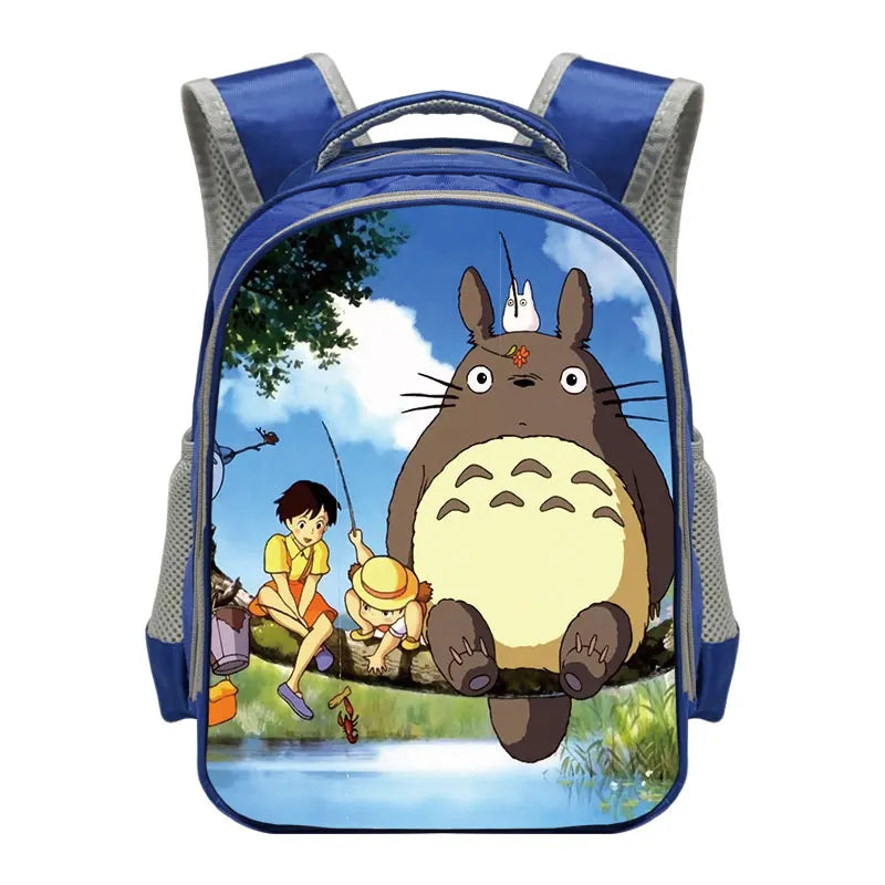 Totoro Cat Print Backpack for Kids Kindergarten Bag