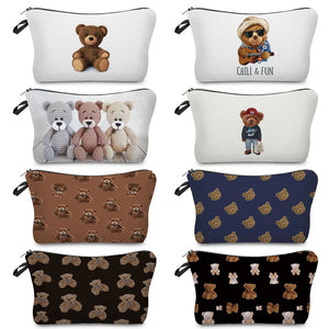 Toy Bear Cartoon Cosmetic Bag Portable Storage Pencil Case