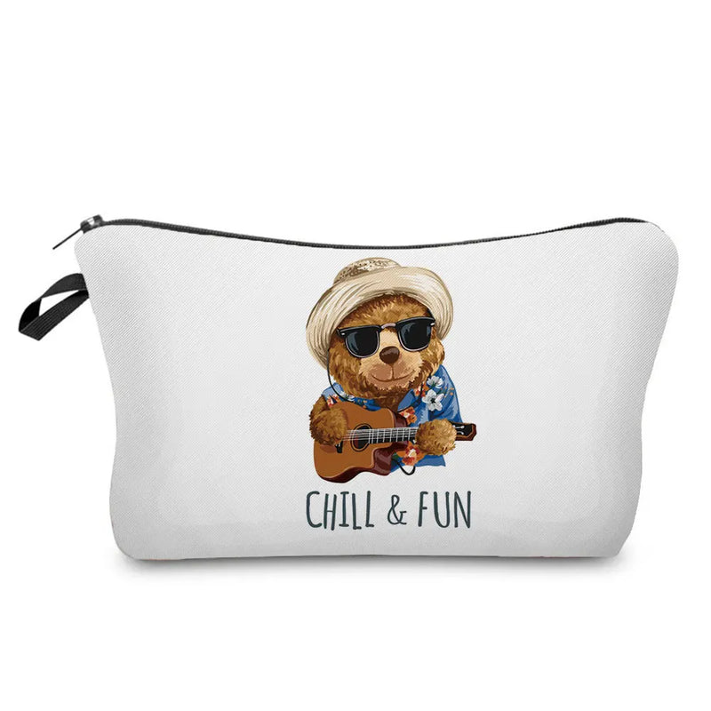 Toy Bear Cartoon Cosmetic Bag Portable Storage Pencil Case