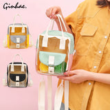 Transparent Women Nylon Backpacks PVC Female School Bag for teenage girls