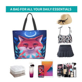 Moon Elf Print Large Capacity Shoulder Bag Customizable