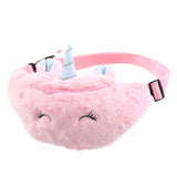 Unicorn Female Waist Bag Kids Fanny Pack Cartoon Plush Women Belt Bag