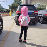 Unicorn Backpack Soft Fur Schoolbag for Kids