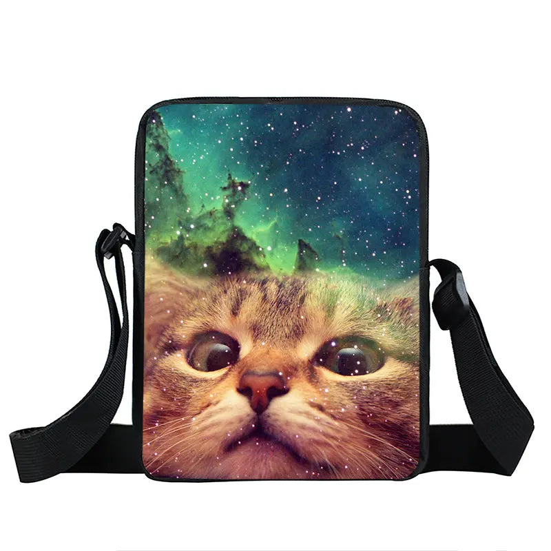 Unicorn Cat Small Crossbody Bag Women Satchel Shoulder Bag