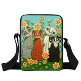 Unicorn Cat Small Crossbody Bag Women Satchel Shoulder Bag