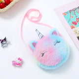 Unicorn Children Shoulder Bag Plush Toys Cartoon Coin Purse Girls Wallet Bag