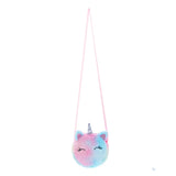 Unicorn Children Shoulder Bag Plush Toys Cartoon Coin Purse Girls Wallet Bag
