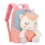 Unicorn Kindergarten Student School Backpack Mini Cartoon Girls Fur Schoolbag