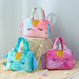 Unicorn Mini Plush Wallet Shoulder Messenger Bag Girls Gradient Anime Backpack