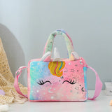 Unicorn Mini Plush Wallet Shoulder Messenger Bag Girls Gradient Anime Backpack