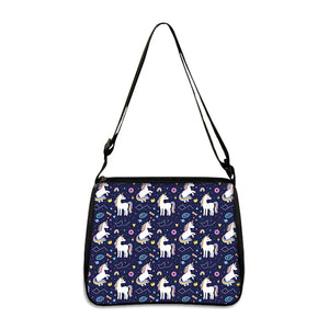 Unicorn Print Handbag Women Underarm Bags Purse Leisure Shoulder Bag