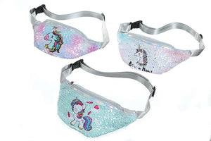 Unicorn Waist Bag Fanny Pack Sequins Girls Purse Kids Waist Packs