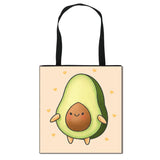 Avocado Fresh Shoulder Bag Women Totes Storage Travel Shopping Gift