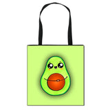 Avocado Fresh Shoulder Bag Women Totes Storage Travel Shopping Gift