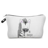 Watercolor Animal Printing Cosmetic Case Woman Cartoon Dinosaur Bear Makeup Bag